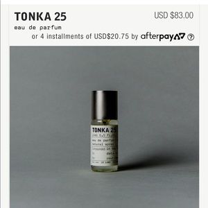 Unopened Le Labo Tonka 25 Eau De Parfumerie 15mL